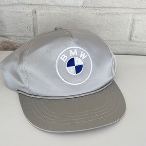 Vintage BMW Trucker Hat 80s Silver